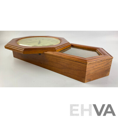 Vintage Seiko Westminster Whittington Chiming Wall Clock, Oak Case with Octagonal Face Surround