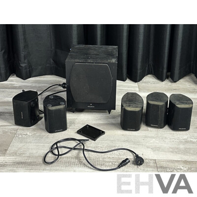 Wharfdale Movie Star 60 Model Bass Sub Woofer with Set Five Speakers