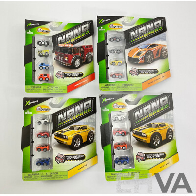 X Concepts Nano Speed Boxed Vehicles Including Nano Utility, Nano V8, Nano Super Car with Loose Cars Including Hot Wheels