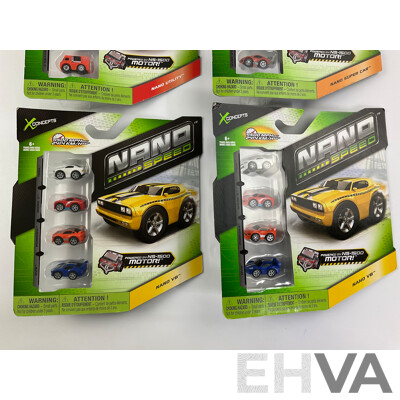 X Concepts Nano Speed Boxed Vehicles Including Nano Utility, Nano V8, Nano Super Car with Loose Cars Including Hot Wheels