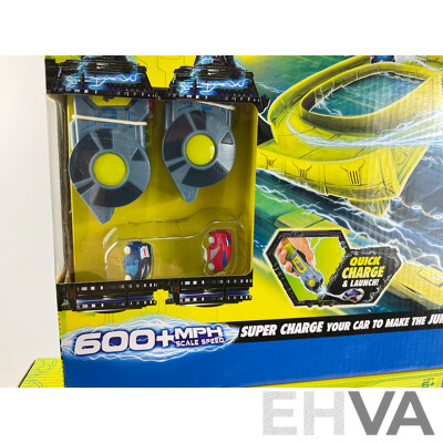 Boxed Micro Chargers Electronic Quick Charge Cars, Including Jump Track Loop Track and Time Track