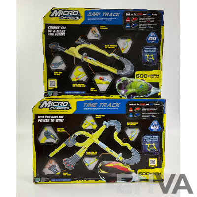 Boxed Micro Chargers Electronic Quick Charge Cars, Including Jump Track Loop Track and Time Track