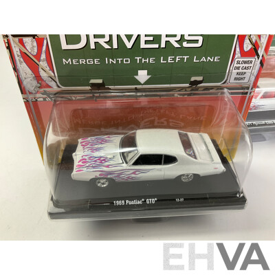 Castline Diecast M2 Machines Auto-Drivers Including 1957 Chev Bel Air, 1970 Ford Mustang  - 1:64 Scale