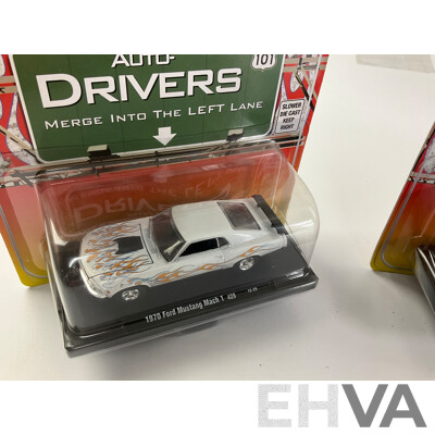 Castline Diecast M2 Machines Auto-Thentics and Auto Drivers Including 1969 Dodge Charger Daytona Hemi and 1954 Buick Skylark - 1:64 Scale