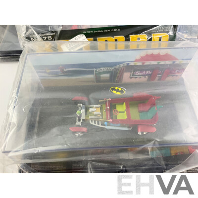 Batman Automobilia Cars and Booklets in Sealed Bags, Numbers 75, 76, 77, 78 ,79
