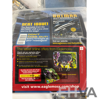 Batman Automobilia Cars and Booklets in Sealed Bags, Numbers 75, 76, 77, 78 ,79