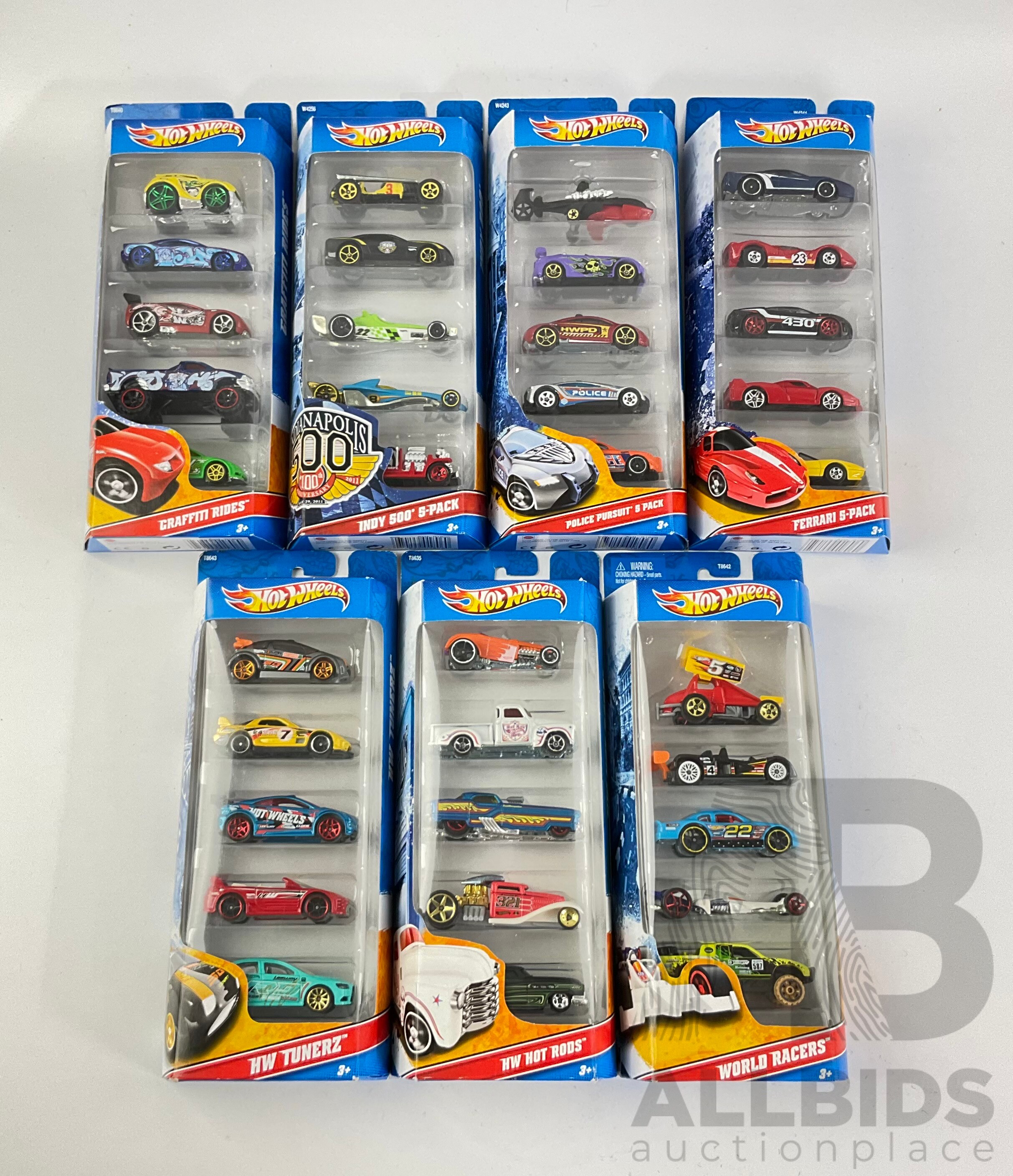 Seven Boxed Hot Wheels Five Packs - Lot 1579813 | EHVA