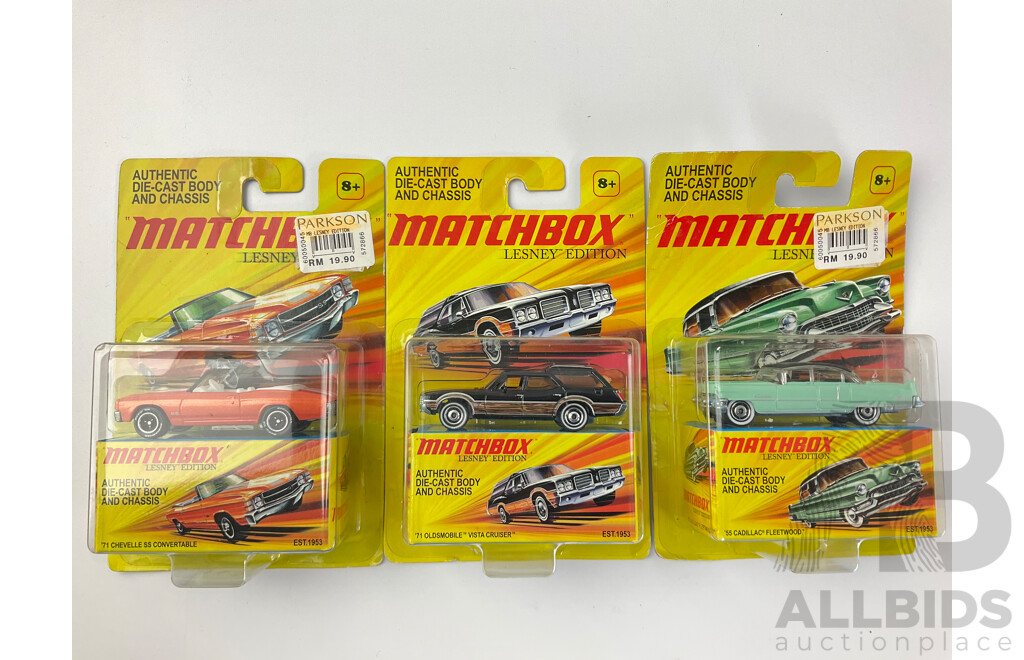 Collection of Boxed Diecast Matchbox Lesney Edition Vehicles with Assortment of Sports and Classic Cars