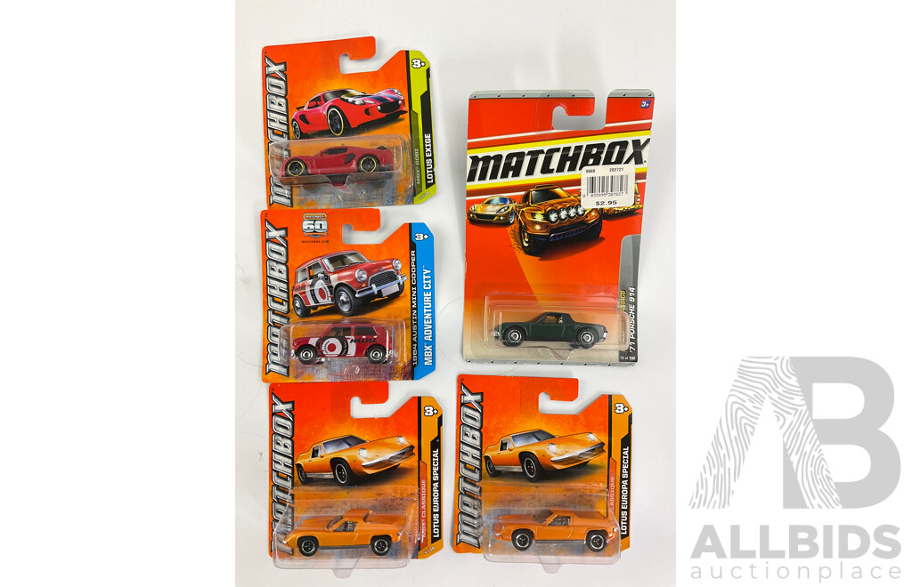 Collection of Boxed Diecast Matchbox Lesney Edition Vehicles with Assortment of Sports and Classic Cars