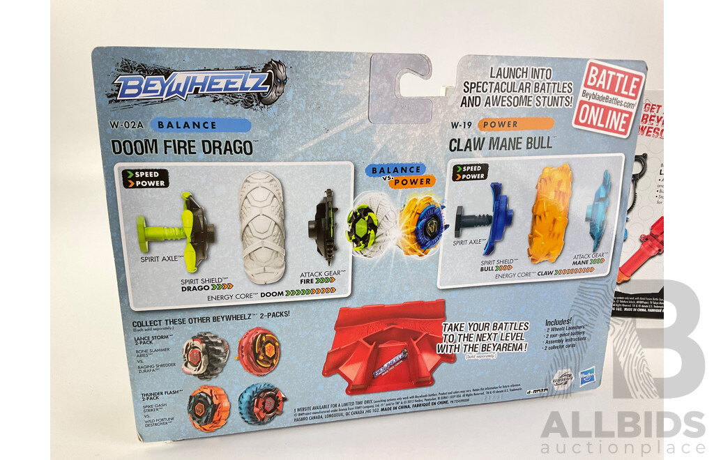 Boxed Hasbro Beyblade Metal Masters Challenger Grip Set and Raging Skies Slash