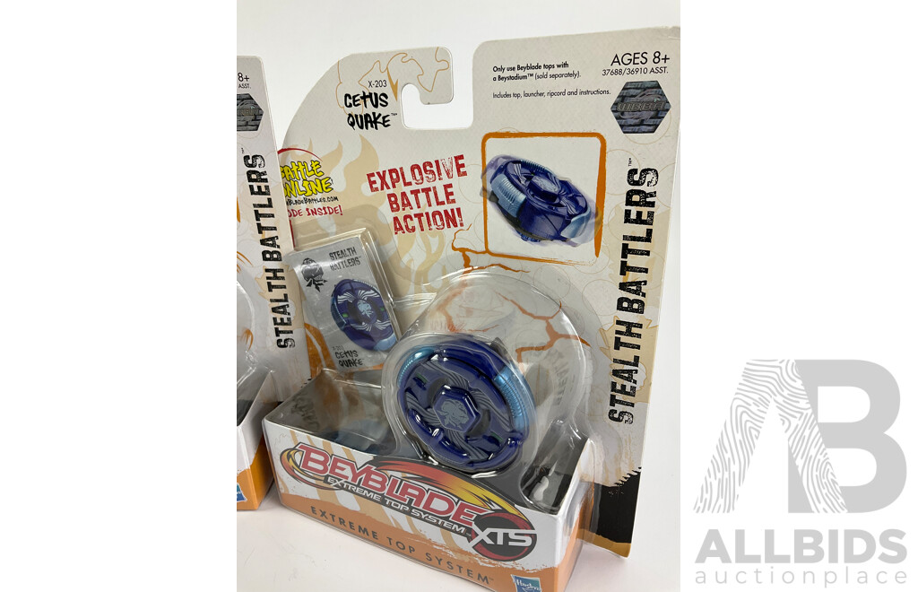 Boxed Hasbro Beyblade Tempo Hammer Hit, Electro Pegasus, Cetus Quake and Striker Drone