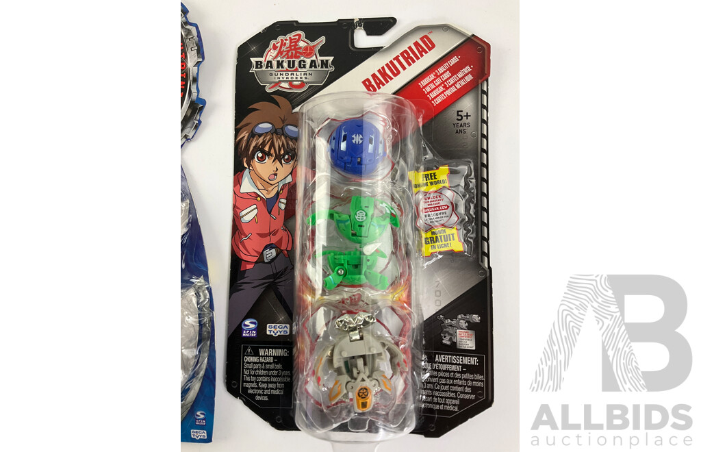 Boxed Sega Toys Bakugan Diecast and Plastic Figures Including Bautriad  and Baucapsule