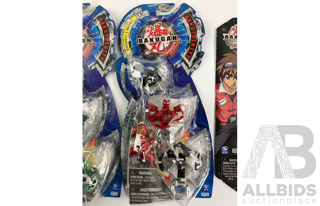 Boxed Sega Toys Bakugan Diecast and Plastic Figures Including Bautriad  and Baucapsule