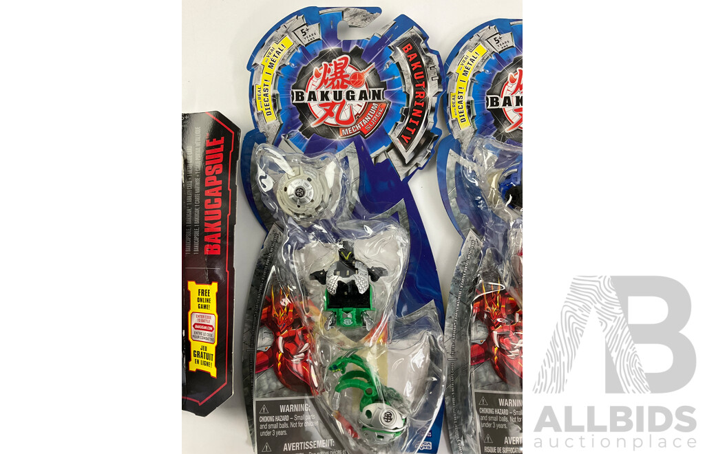 Boxed Sega Toys Bakugan Diecast and Plastic Figures Including Bautriad  and Baucapsule