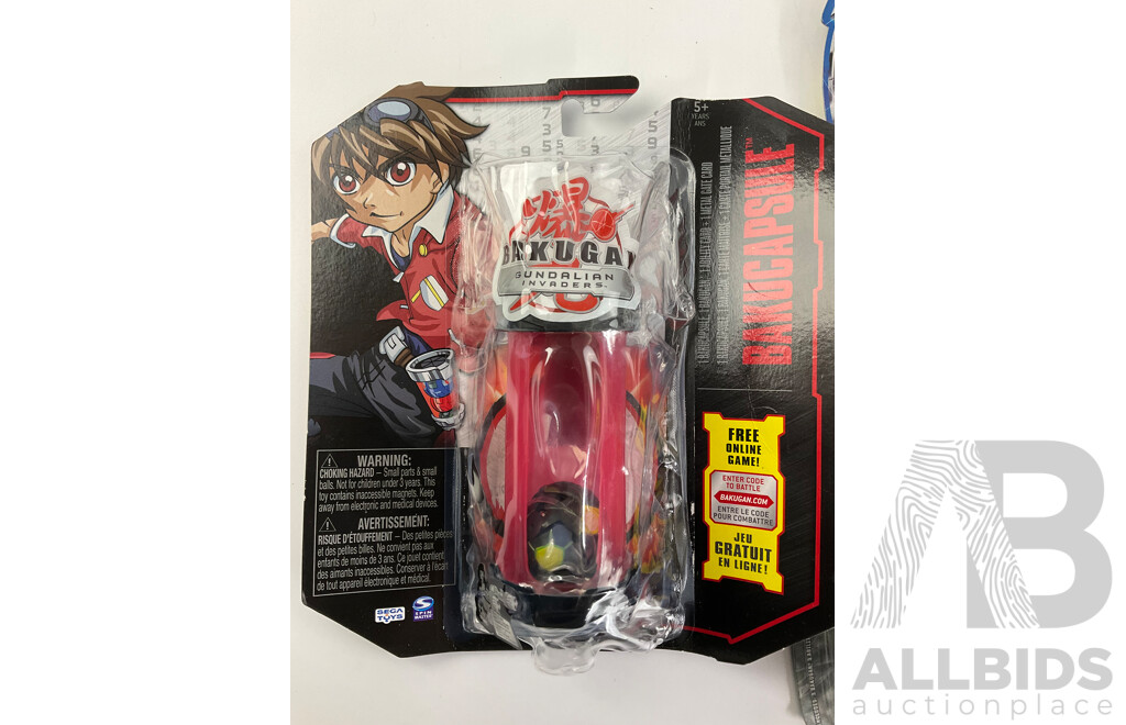 Boxed Sega Toys Bakugan Diecast and Plastic Figures Including Bautriad  and Baucapsule