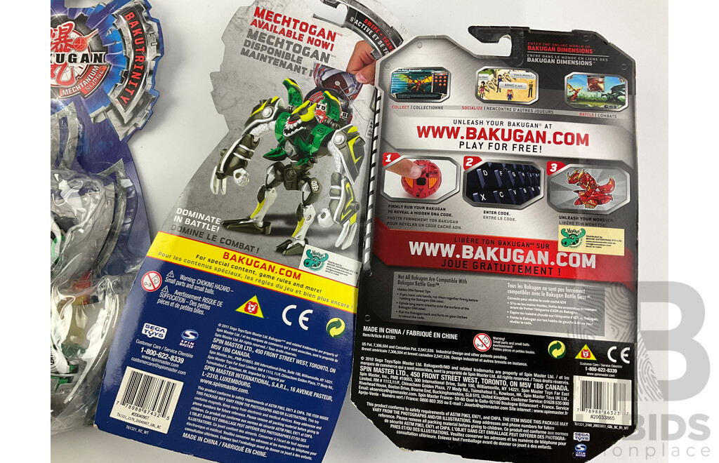 Boxed Sega Toys Bakugan Diecast and Plastic Figures Including Bautriad  and Baucapsule