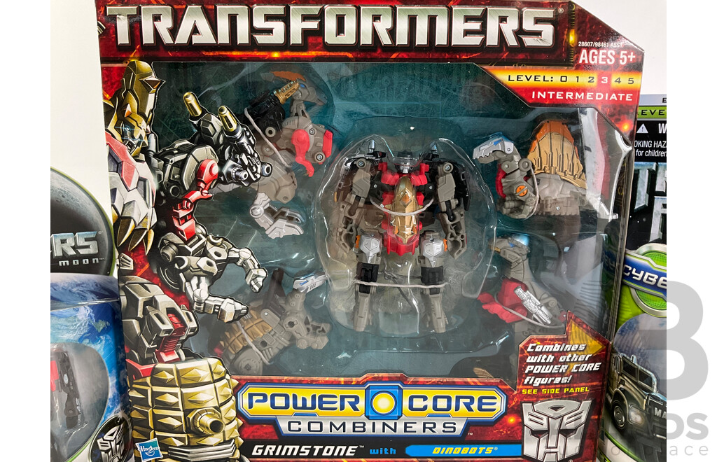 Boxed Hasbro Transformers Brimstone, Leadfoot, Megatron and Grimstone