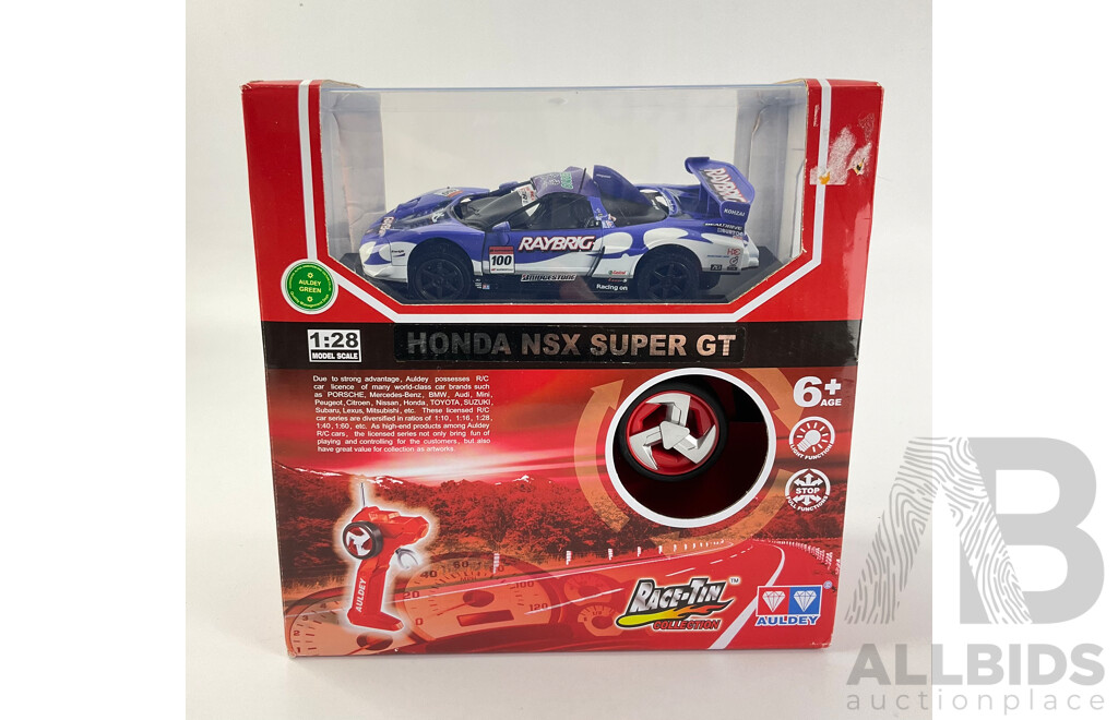 Boxed Auldey Remote Controlled Honda NSX Super GT - 1:28 Scale