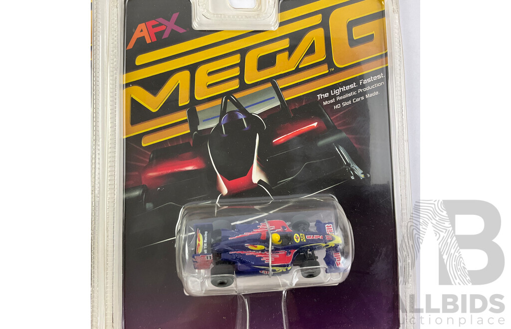 Boxed AFX Mega G Highway Patrol, AMJ and Full Tilt Formula One Cars