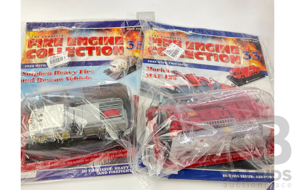 The Fire Engine Collection Magazines and Model Fire Engines in Original Packaging, Editions 30 Consecutive to 40