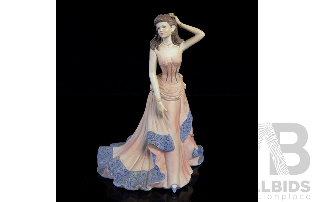 Coalport Porcelain Lady Figure Age of Elegance Regency, Figure of the Year 2000, by Jack Glyn