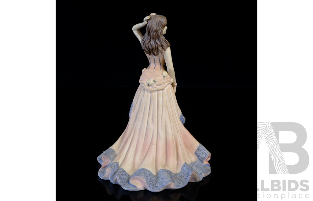 Coalport Porcelain Lady Figure Age of Elegance Regency, Figure of the Year 2000, by Jack Glyn