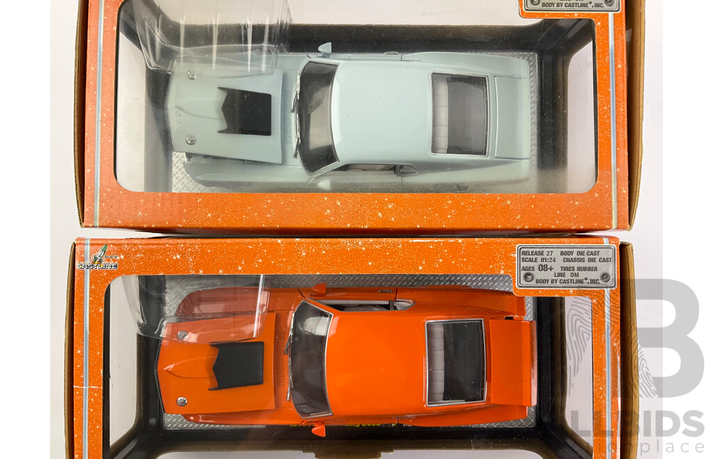 Two M2 Machines Die Cast 1970 Ford Boss 429 Mustangs, Limited Production - 1:24 Scale