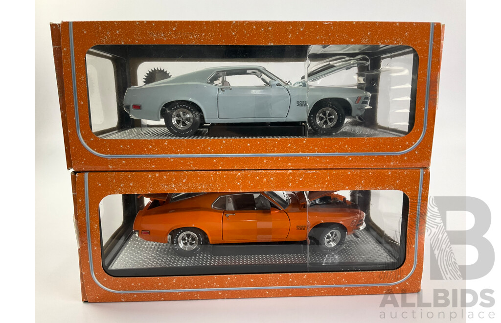 Two M2 Machines Die Cast 1970 Ford Boss 429 Mustangs, Limited Production - 1:24 Scale