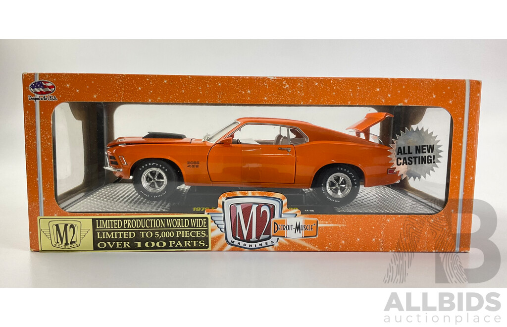 M2 Machines Detroit-Muscle Diecast 1970 Ford Boss 429 Mustang, Limited Production - 1:24 Scale