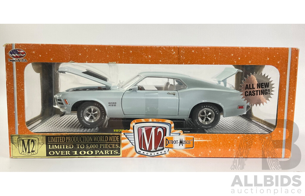 M2 Machines Detroit-Muscle Diecast 1971 Ford Mustang Boss 429, Limited Production - 1:24 Scale