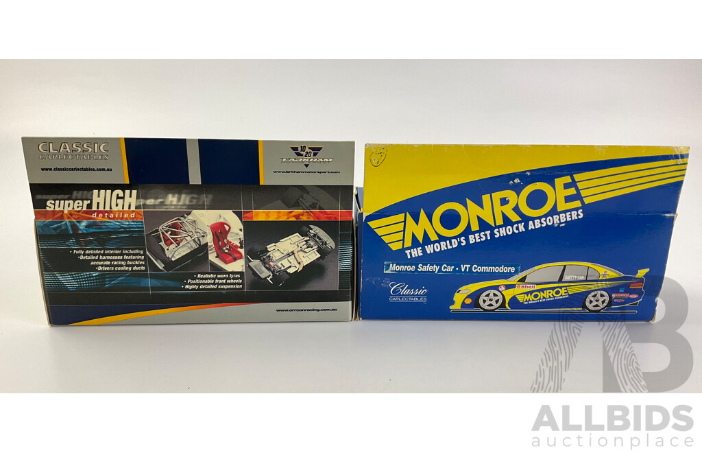 Classic Carlectables Diecast V8 Super Cars, 2004 BA Falcon Larkham Motorsport and Holden VT Commodore Safety Car