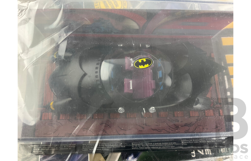 Batman Automobilia Cars and Booklets in Sealed Bags, Numbers 35, 36, 37, 38, 39