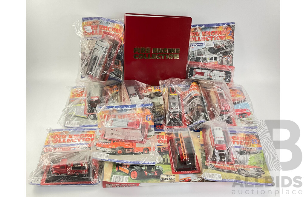 The Fire Engine Collection Magazines and Model Fire Engines in Original Packaging with Folder, Editions 1 Consecutive to 10