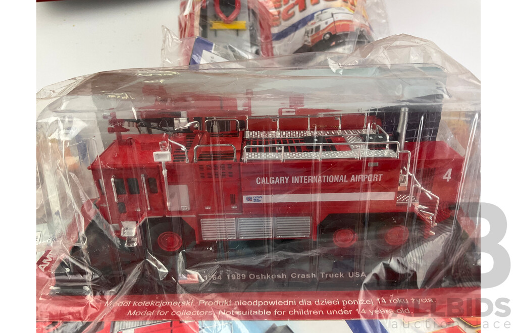 The Fire Engine Collection Magazines and Model Fire Engines in Original Packaging with Folder, Editions 1 Consecutive to 10