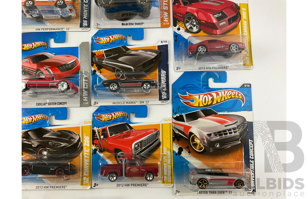 Twenty Boxed Hot Wheels Diecast Vehicles Including HW City, HW Stunt, HW Showroom, HW Imagination