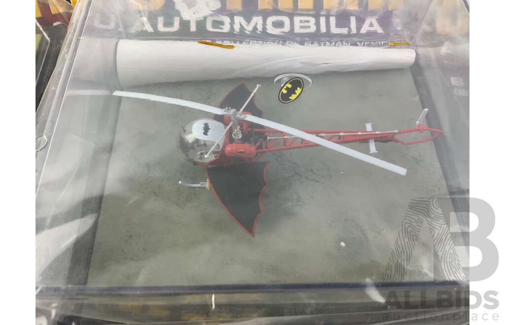 Batman Automobilia Cars and Booklets in Sealed Bags, Numbers 45, 46, 47, 48, 49