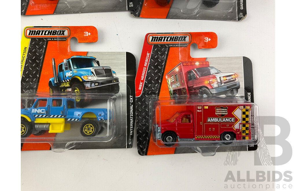 Eighteen Boxed Matchbox Vehicles Including Aircraft, Trucks and Tractors