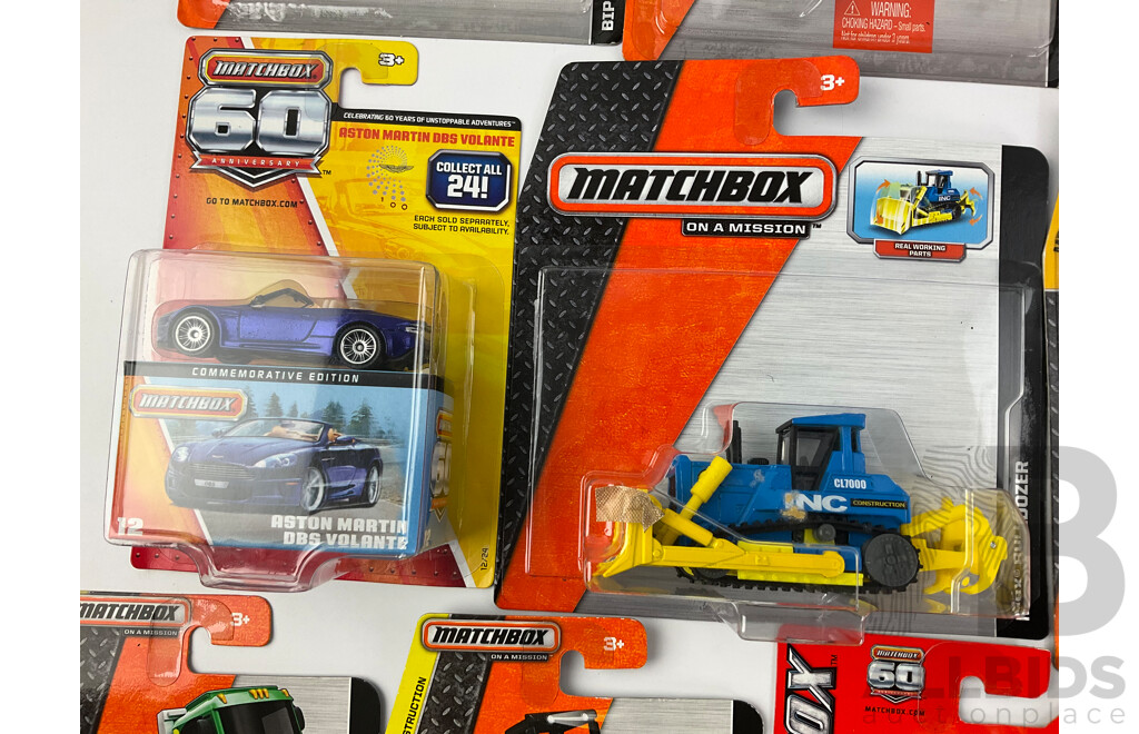 Eighteen Boxed Matchbox Vehicles Including Aircraft, Trucks and Tractors