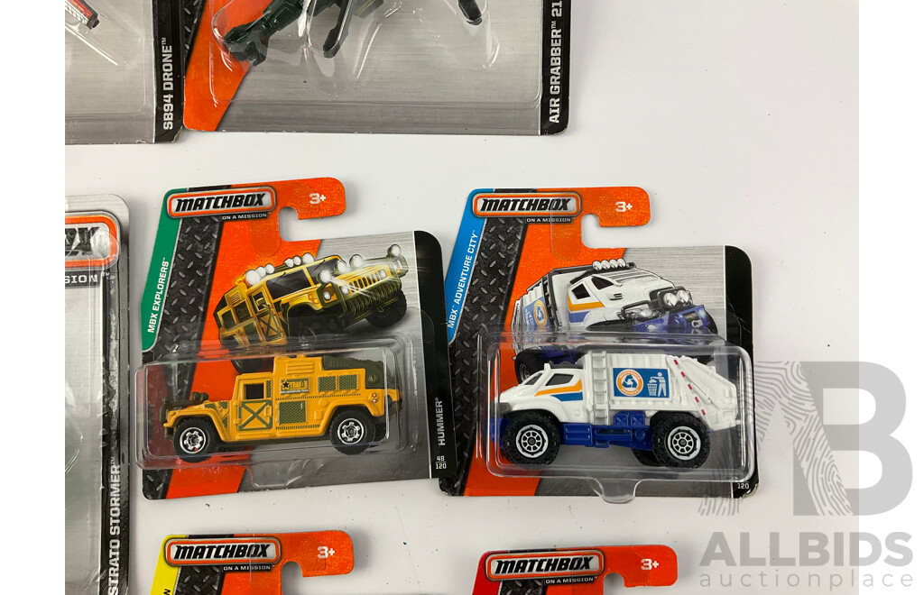 Eighteen Boxed Matchbox Vehicles Including Aircraft, Trucks and Tractors