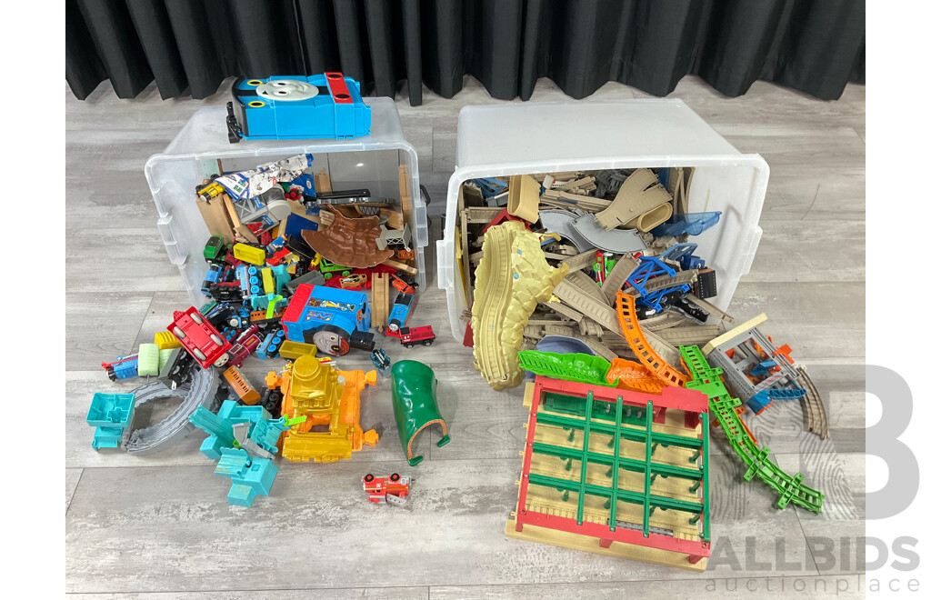 Large Collection of Tomy, Thomas the Tank Locomotives, Track and Scenery Items