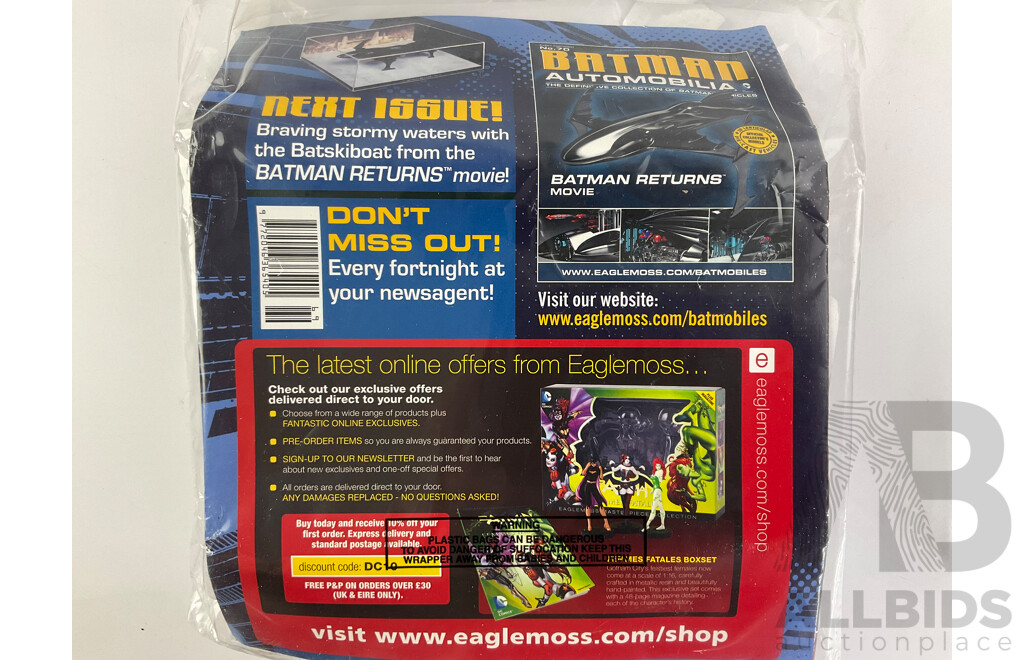 Batman Automobilia Cars and Booklets in Sealed Bags, Special Issue and Numbers 66, 67, 68, 69