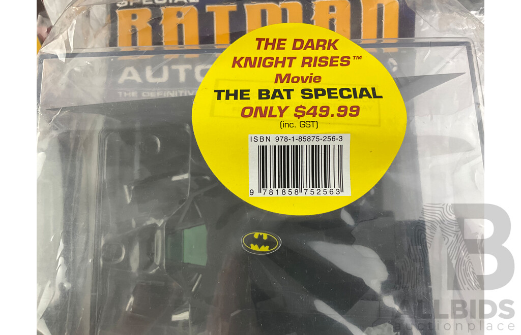 Batman Automobilia Cars and Booklets in Sealed Bags, Special Issue and Numbers 66, 67, 68, 69