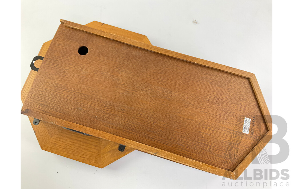 Vintage Seiko Westminster Whittington Chiming Wall Clock, Oak Case with Octagonal Face Surround
