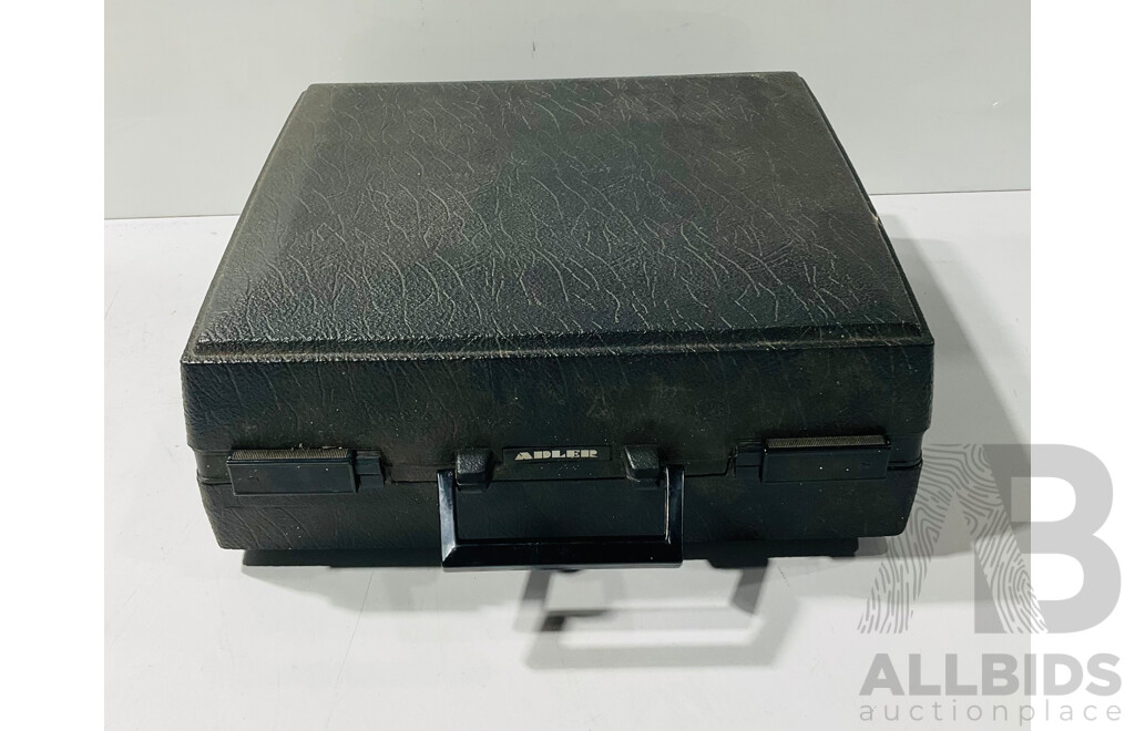 Retro Orange Electrical Gabriele 2000 Typewriter with Hard Plastic Carry Case by Adler