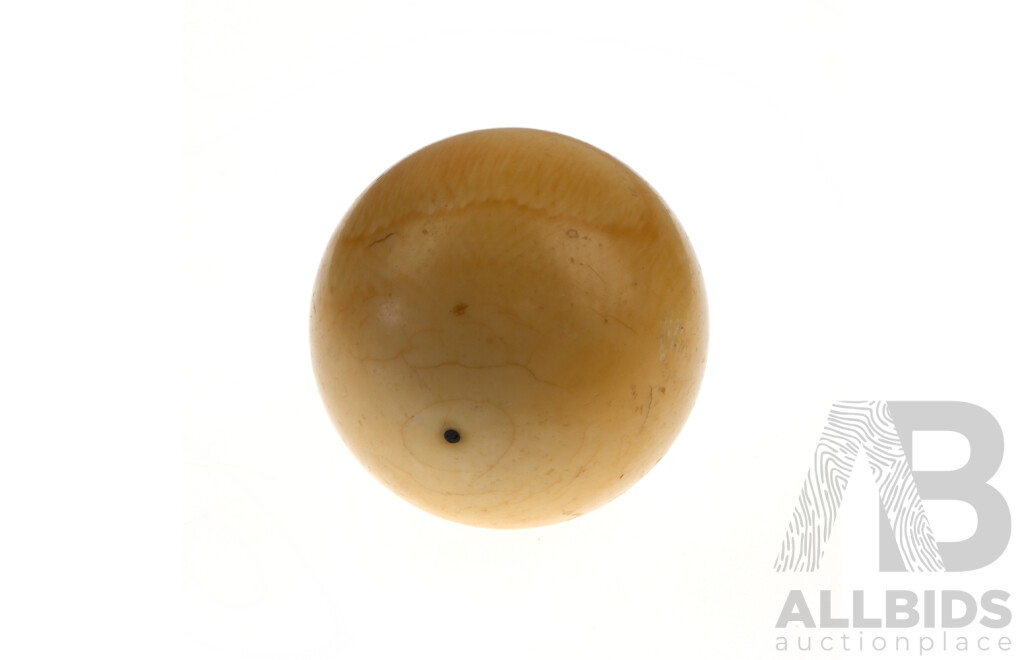 Vintage Ivory Snooker or Pool White Cue Ball