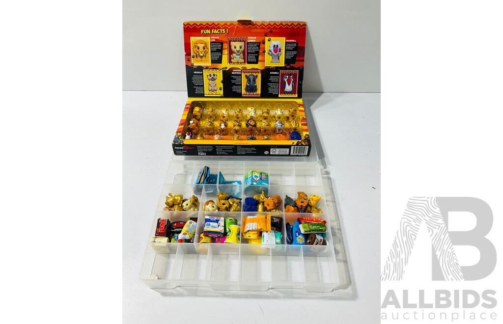 Collection Woolworths Ooshies Including Collectors Case with 24 Ooshies