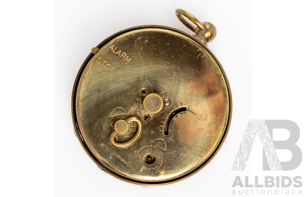 Blessing Clock with Alarm, Vintage 1950's West Germany, 80mm Diameter