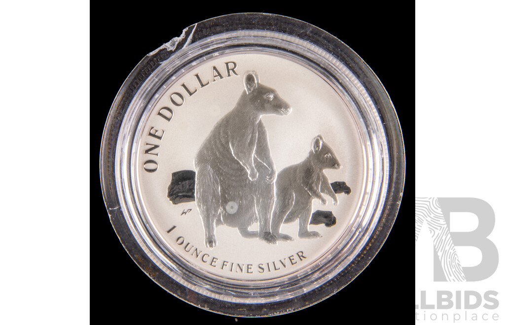 Australian RAM 2011 Silver One Dollar Coin, Rock Wallabies .999