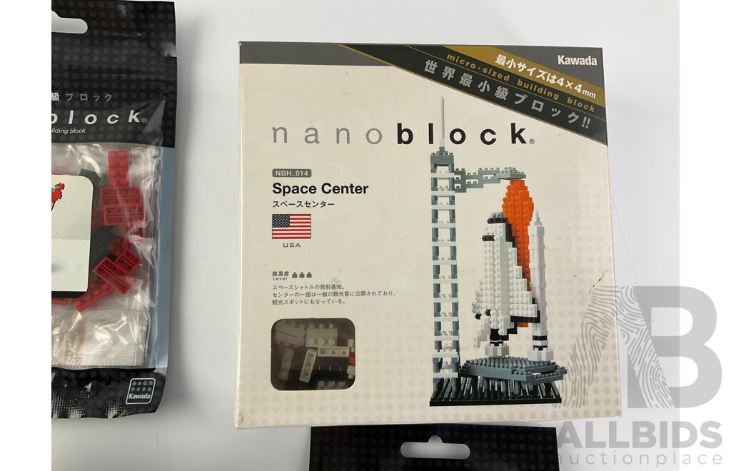 Kawda Nano Block Packs Including Space Center, Synthesizer, Grand Piano, Electric Guitar, Violin, Drum Set