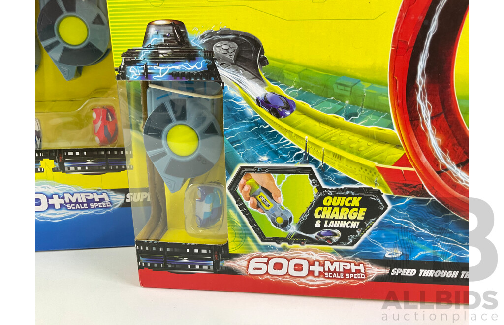 Boxed Micro Chargers Electronic Quick Charge Cars, Including Jump Track Loop Track and Time Track